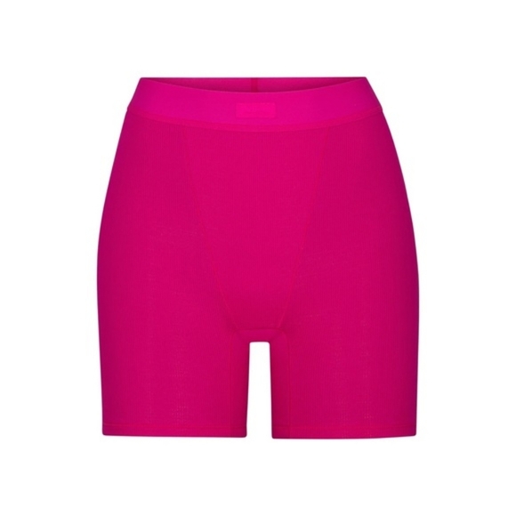 SKIMS Cotton Rib Boxers – Raspberry (XL) SOLD OUT! NWOT - Picture 1 of 7